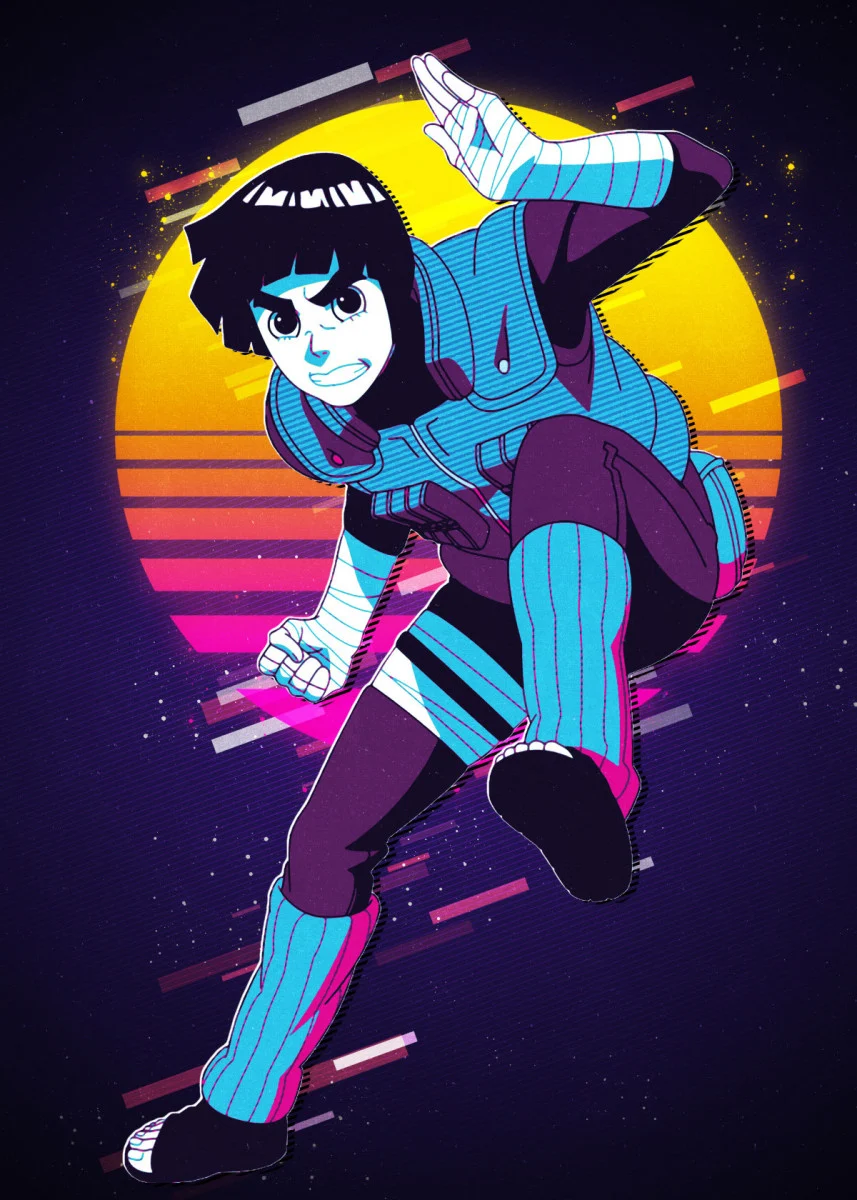 857x1200  rock lee Печать плаката от arif purnomo | Displate | Рок Ли Наруто Аниме Рок Ли 