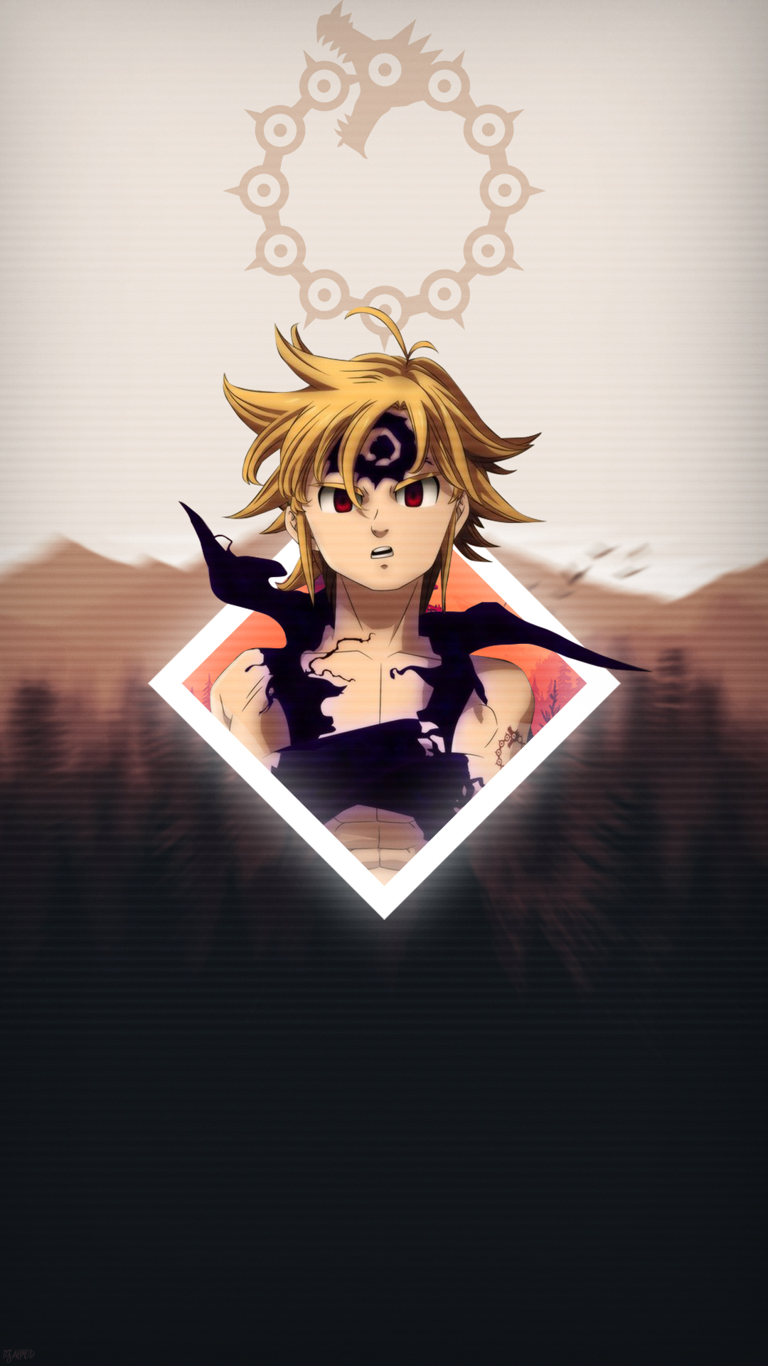 1080x1920 Meliodas мобильные обои, сделанные мной (не стесняйтесь использовать): NanatsunoTaizai