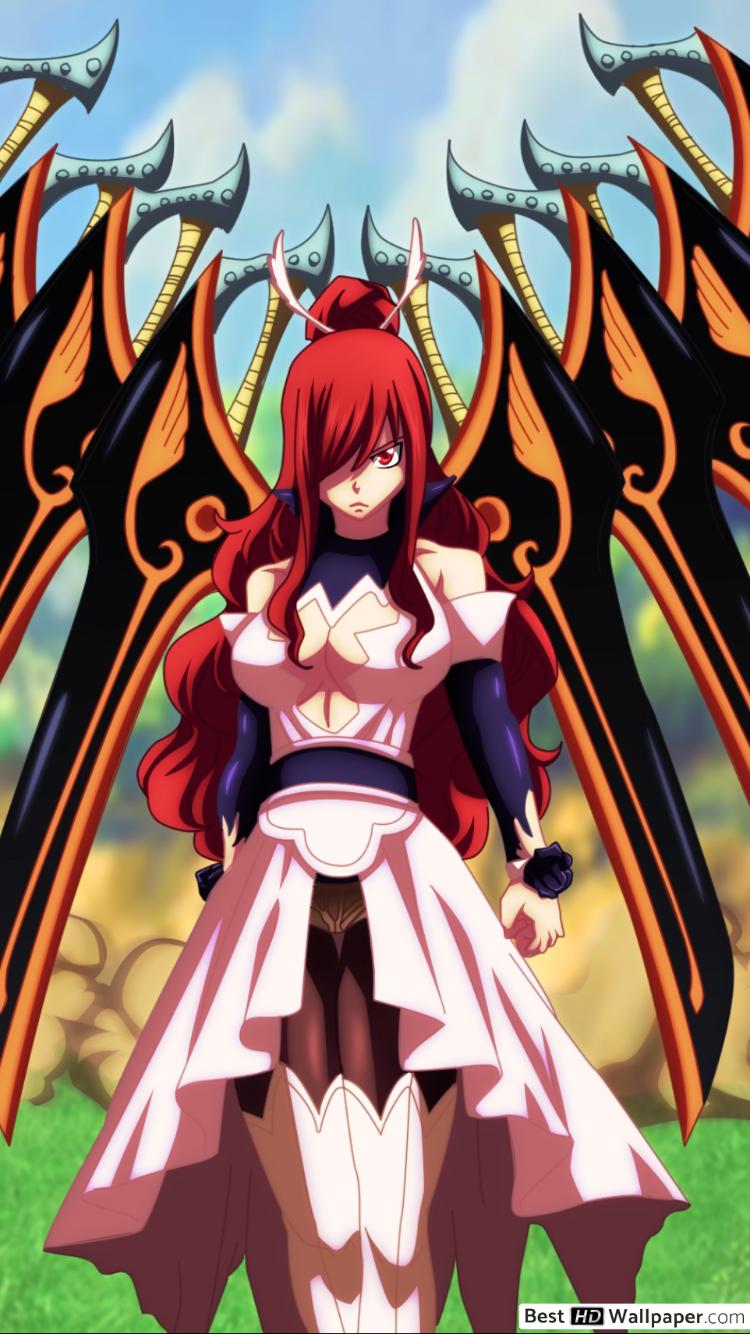 750x1334  Erza Scarlet Ataraxia Armor HD скачать обои 