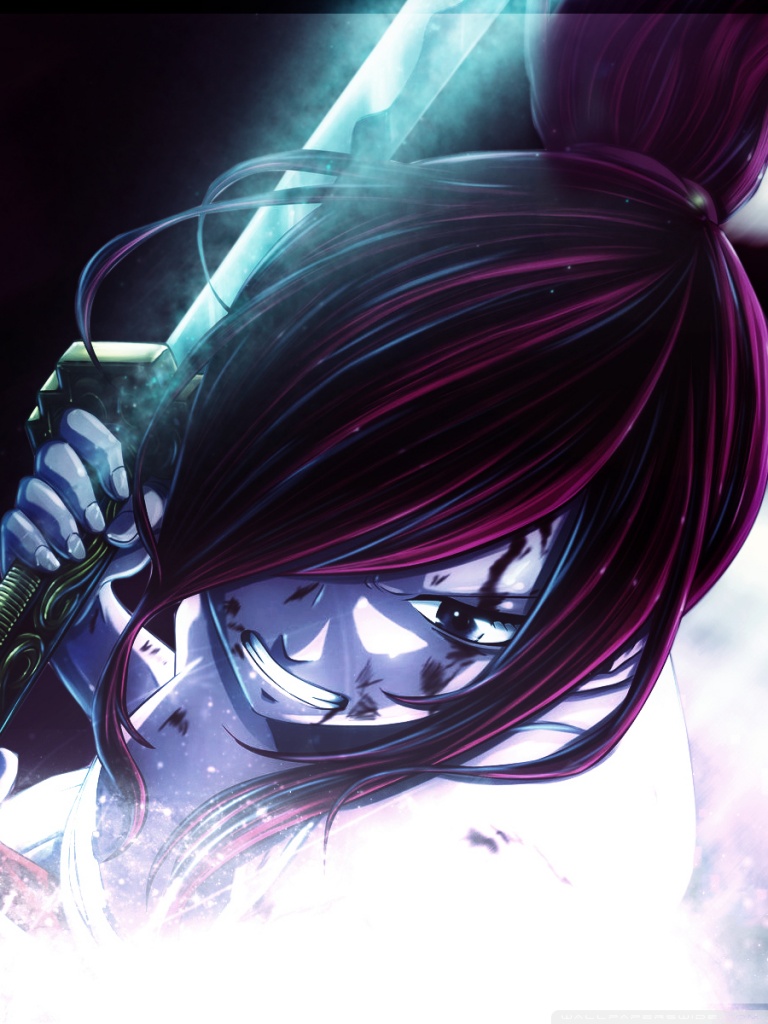 768x1024   Android Lock Screen Erza Scarlet Wallpaper - WallpaperAndro
