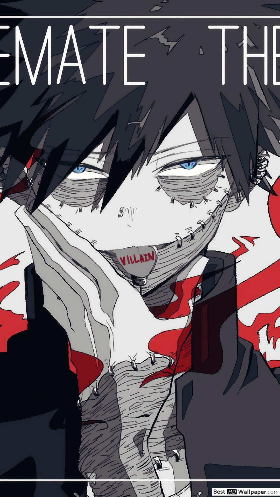 1080x1920  Dabi (My Hero Academia) Голубое пламя 4K обои # 5.419 