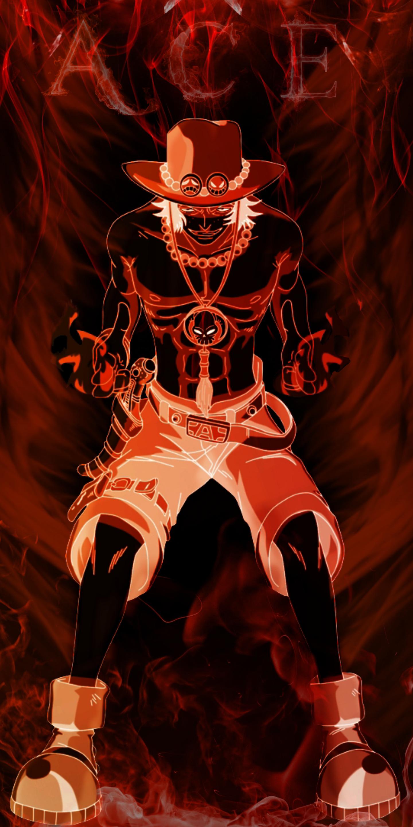 1440x2880  Fire Fist \ Portgas D Ace Phone Wallpaper: OnePiece