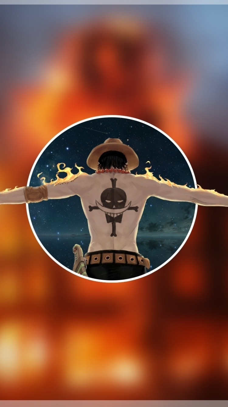 750x1334  Anime Boy Minimal Portgas D - Ace One Pie ce Wallpaper Iphone - 750x1334 Wallpaper - teahub.io 