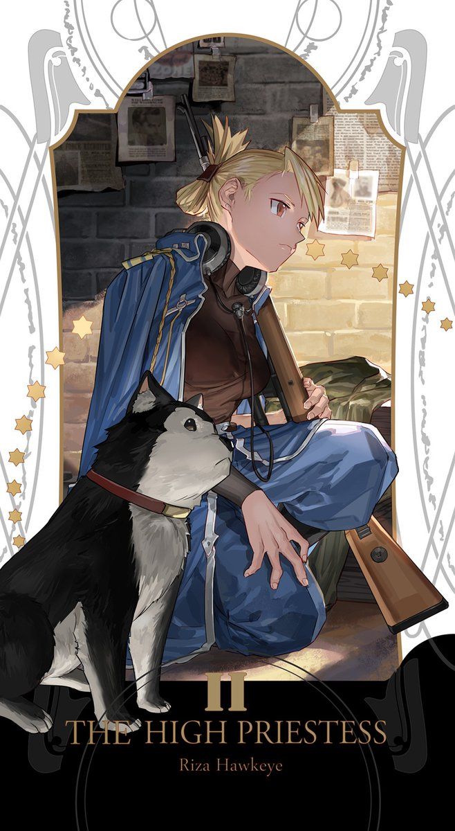 658x1200  II - Верховная жрица: Риза Соколиный глаз Обои Братство стальных алхимиков Карты Таро | Братство стальных алхимиков Стальной алхимик Аниме