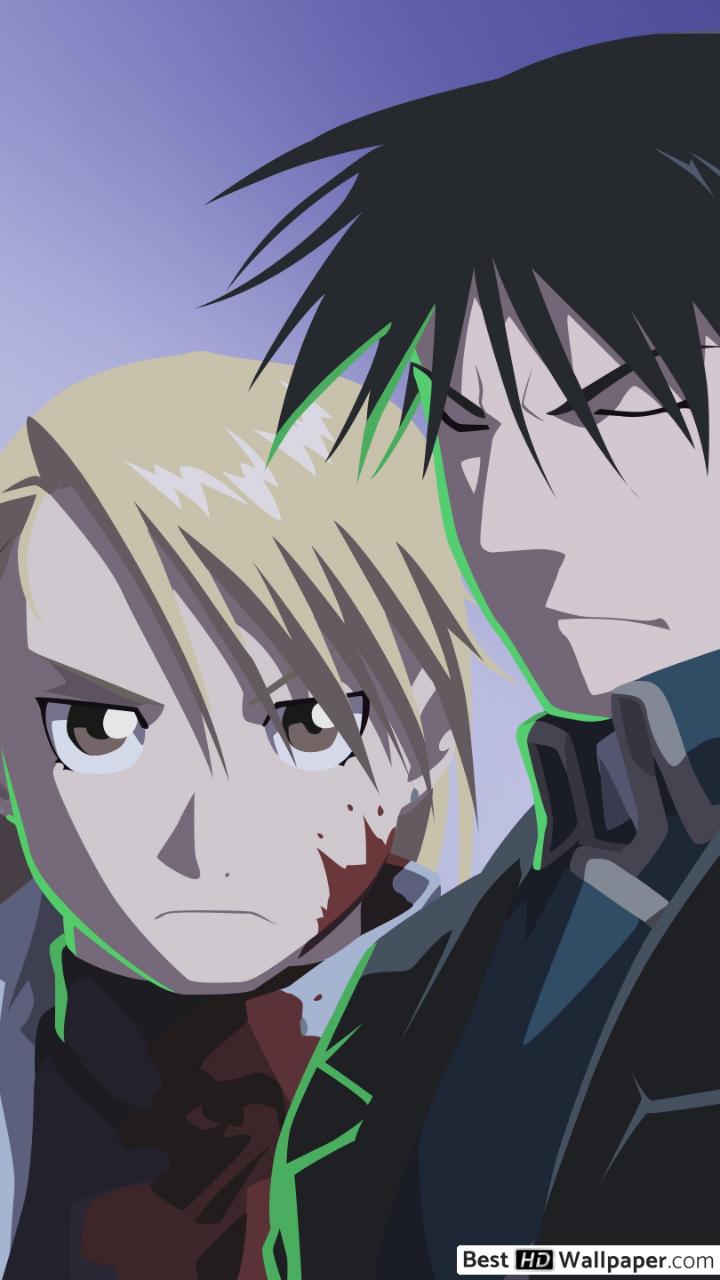 720x1280  Fullmetal Alchemist - Roy Mustang \ u0026 Riza Hawkeye (Vector) HD обои скачать 