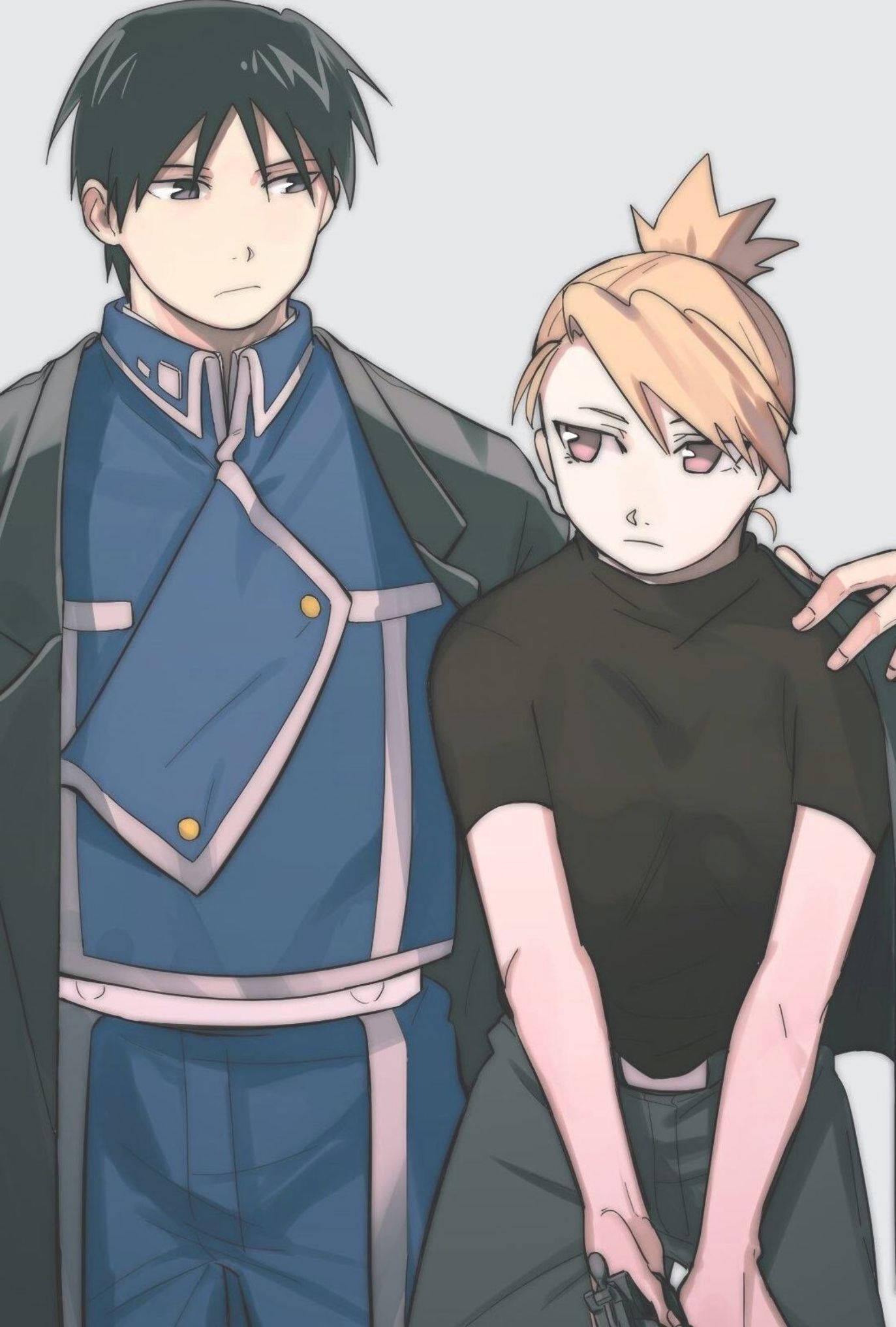 1373x2032   Рой Мустанг \ u0026 Риза Соколиный глаз | Братство стальных алхимиков Парни из аниме Стальной алхимик