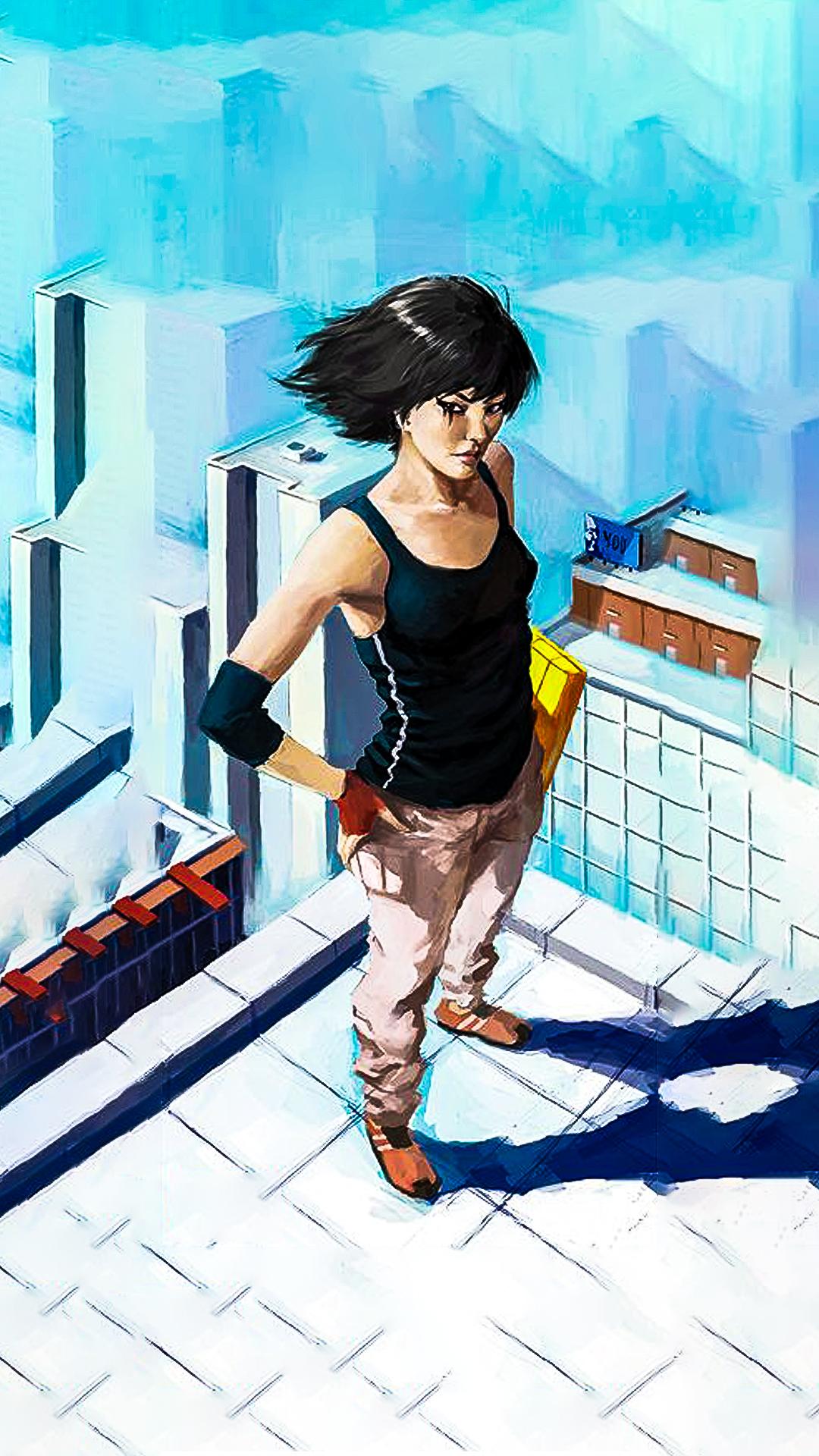 1080x1920   Крыши Mirrors Edge [Пользовательское редактирование] 