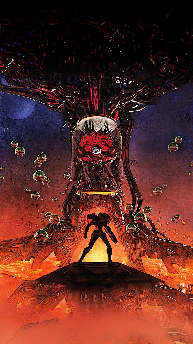 750x1334   Разработала мобильные обои из обложки Game Informer, хотела ими поделиться. Наслаждаться. : Metroid