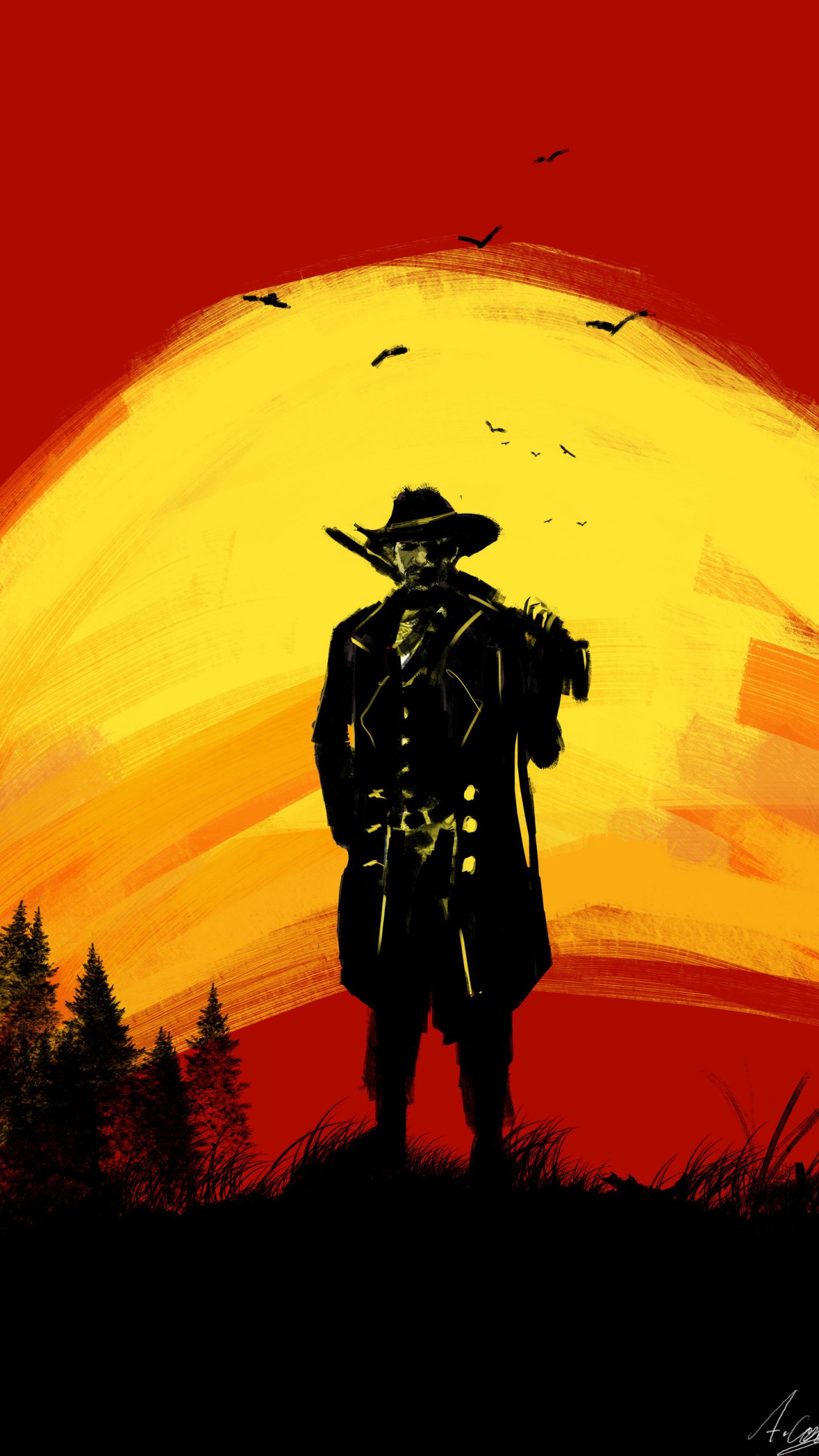 1440x2560 Iphone Wallpaper Red Dead Redemption 2 Art Picture - Red ...