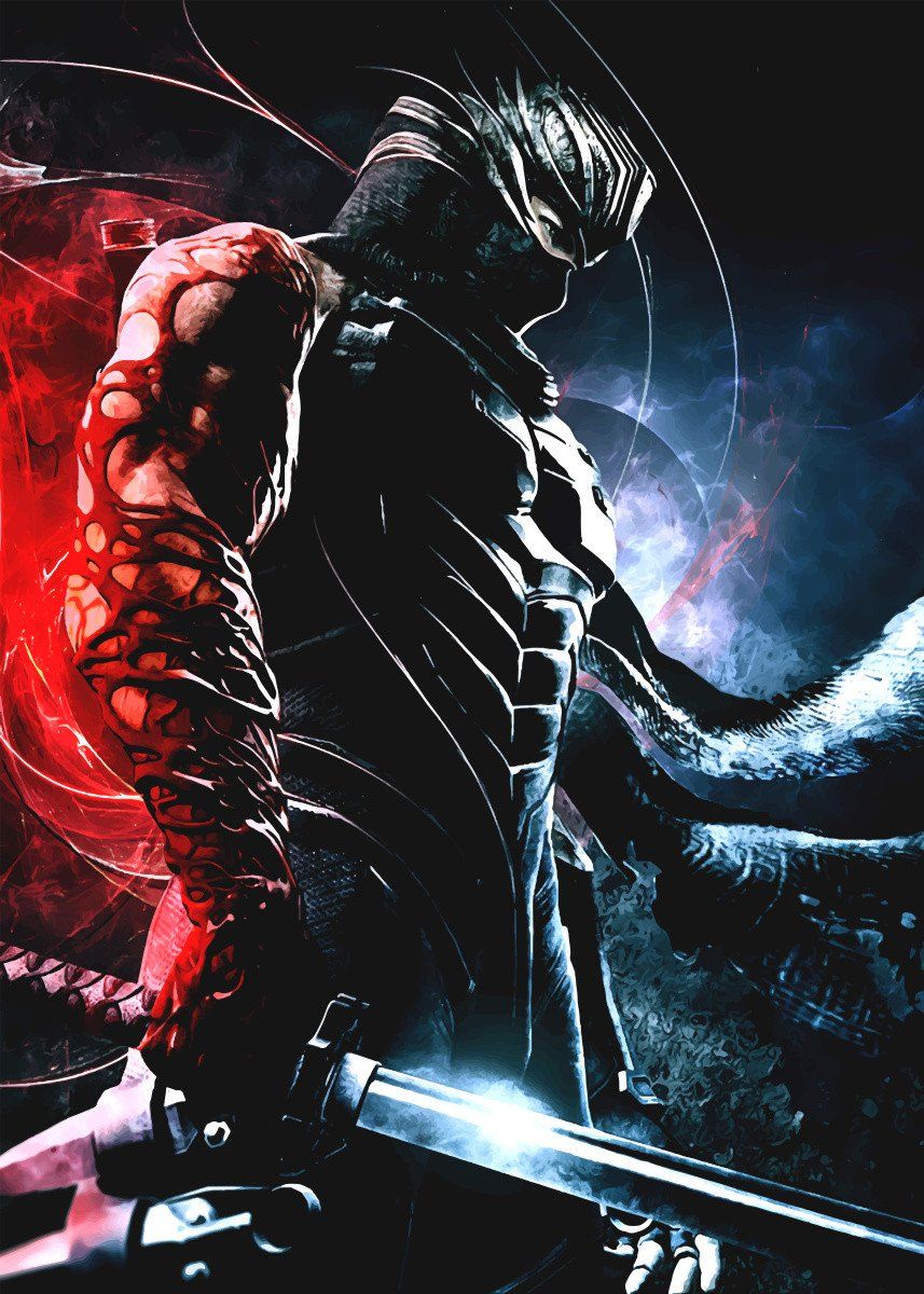 857x1200  Ninja Gaiden Ryu Hayabusa Poster Print by SyanArt | Displate в 2020 году | Ryu hayabusa Ninja Gaiden Ninja wallpaper