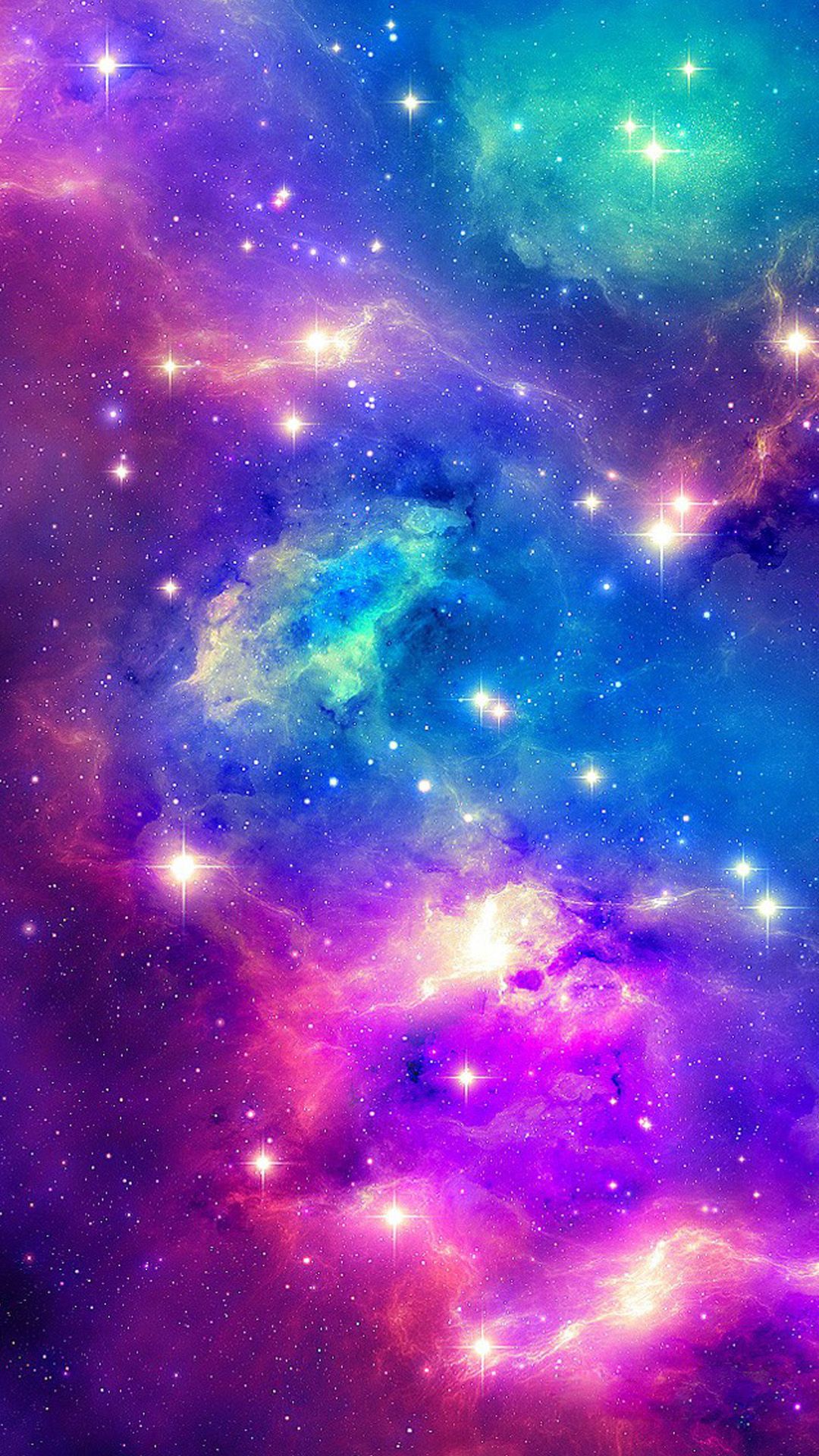 1080x1920 Sparkling Shiny Fantasy Outer Space #iPhone # 7 #wallpaper | Pastel galaxy 