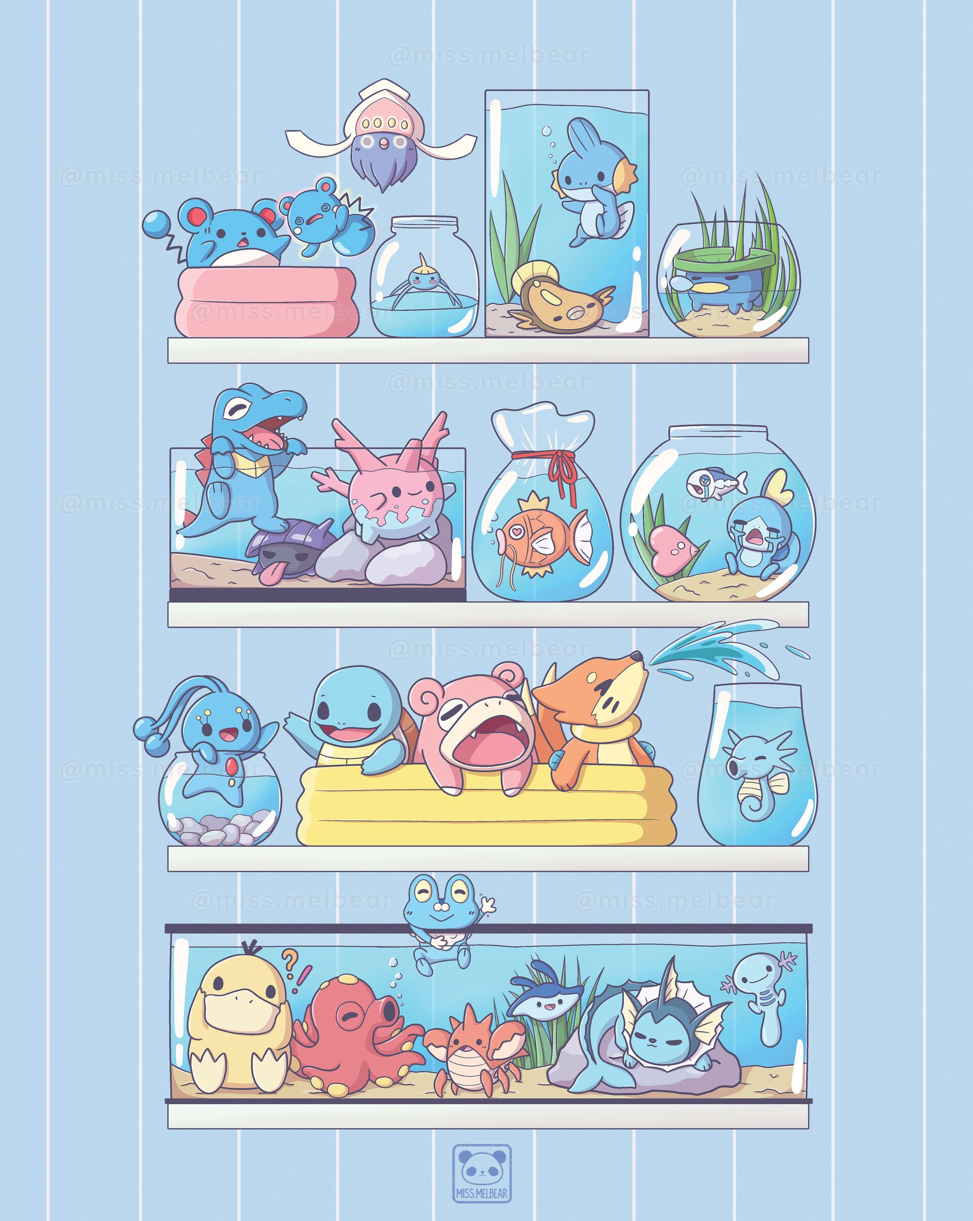 1920x2409  aesthetic pokemon} ? Water Edition ? в 2020 году | Симпатичные обои с покемонами Pokemon Симпатичные изображения с покемонами 
