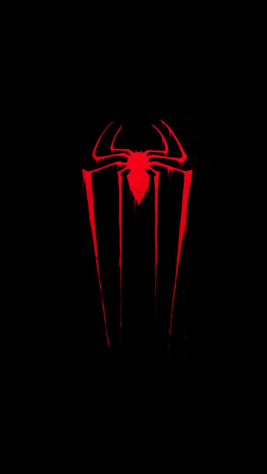 Знак человека паука на черном фоне