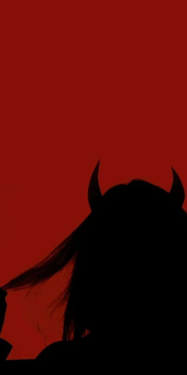 640x1280  Red Devil Girl Wallpaper