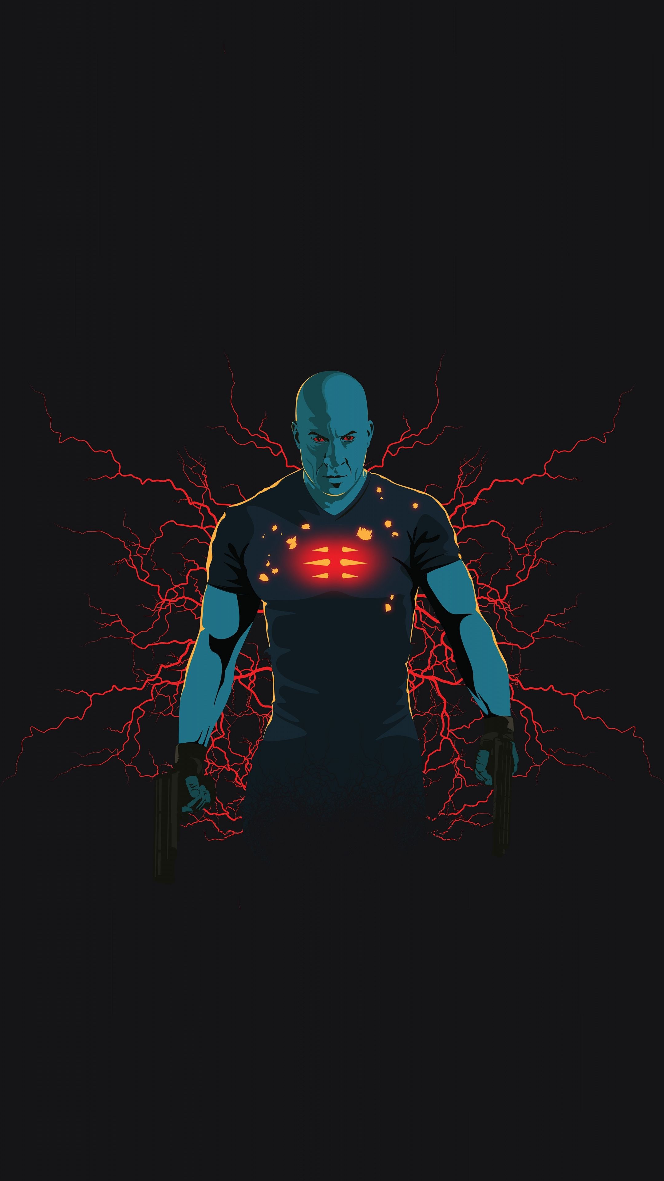 2160x3840   2160x3840 Bloodshot Вин Дизель кино арт обои | Кино арт Доблестные комиксы Art