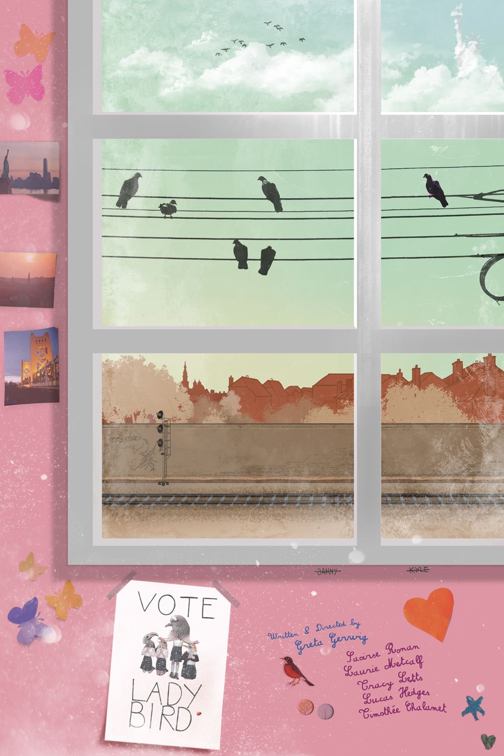 1000x1500  LADY BIRD (2017) от edgarascensao на DeviantArt в 2020 году | Леди Берд Альтернативные постеры фильмов Постеры фильмов минималистичный
