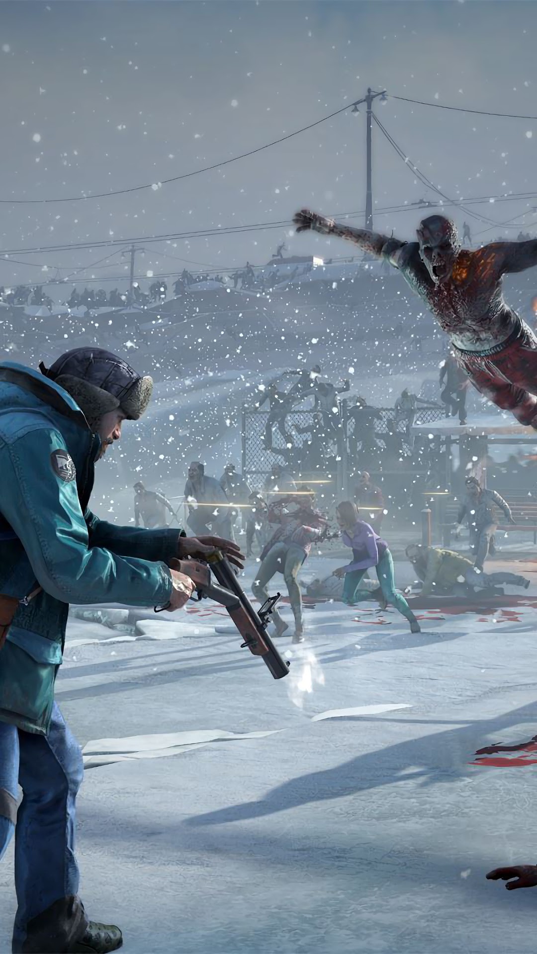 1080x1920  World War Z Game Shooting Zombies 4K Wallpaper # 8 