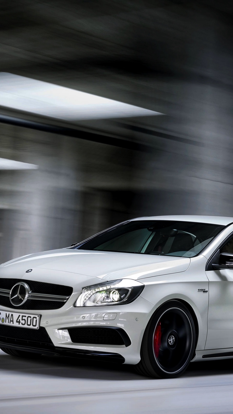 800x1420   Обои Mercedes-benz A45 Amg White Side View - Mercedes A45 Amg Wallpaper Iphone - Обои 800x1420 - teahub.io 