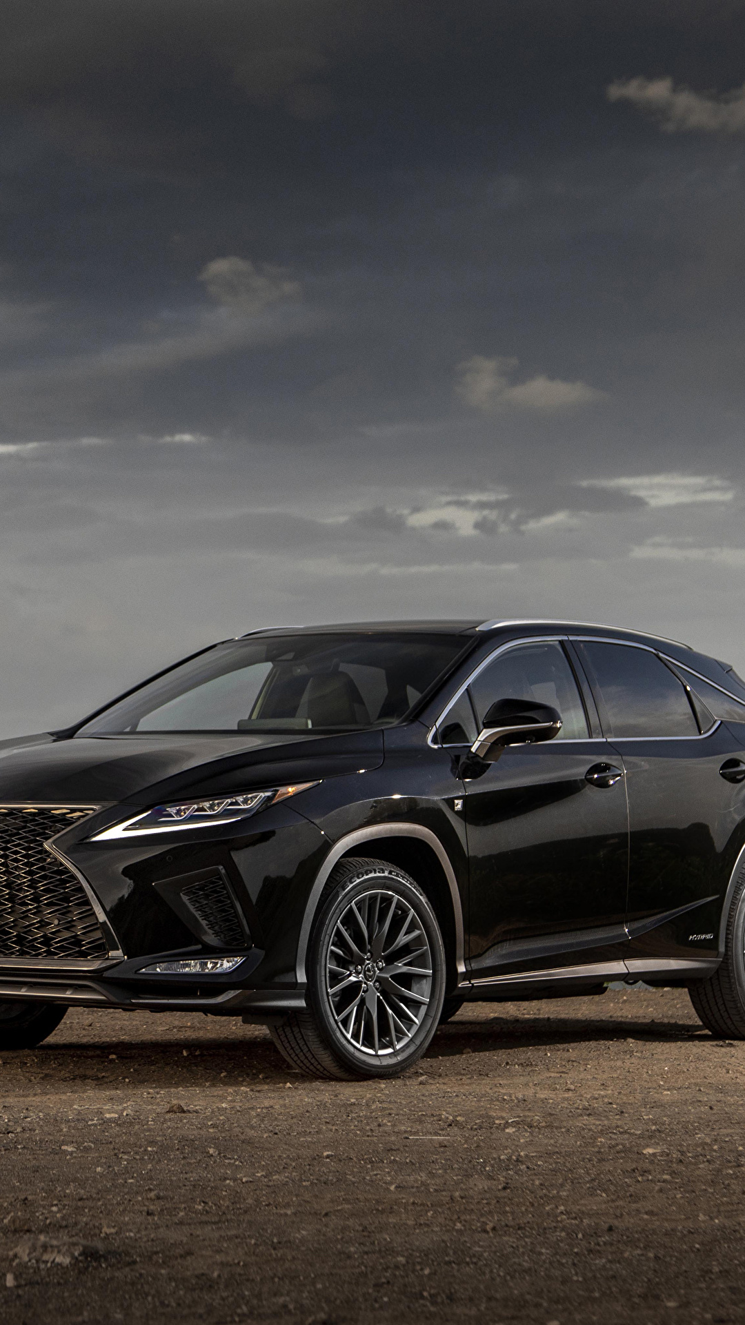 1080x1920   Фото Lexus 2020 RX 450h F SPORT Черный Металлический автомобиль 1080x1920