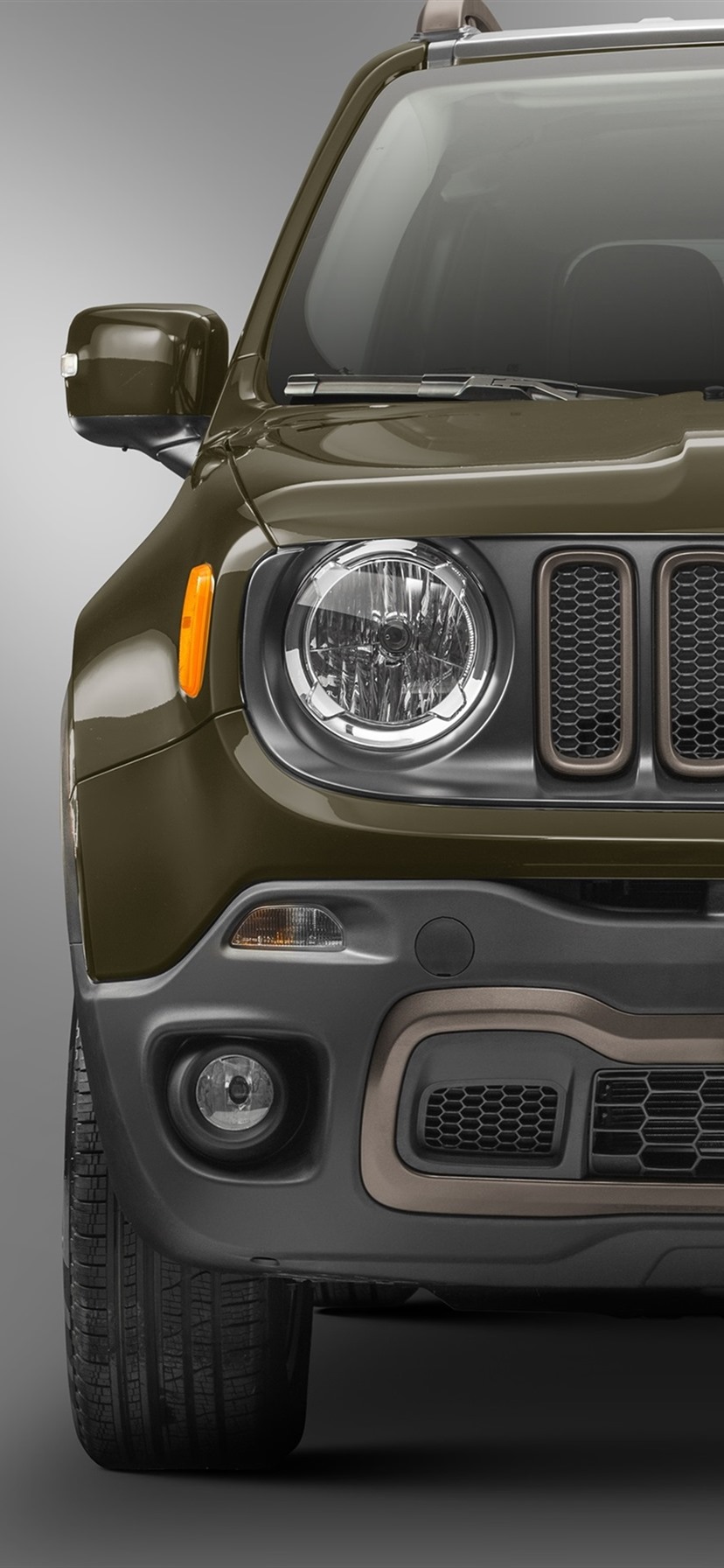 828x1792  Jeep Renegade 75th Anniversary вид спереди автомобиля 1080x1920 iPhone 8/7/6 / 6S Plus скачать обои фоновое изображение 
