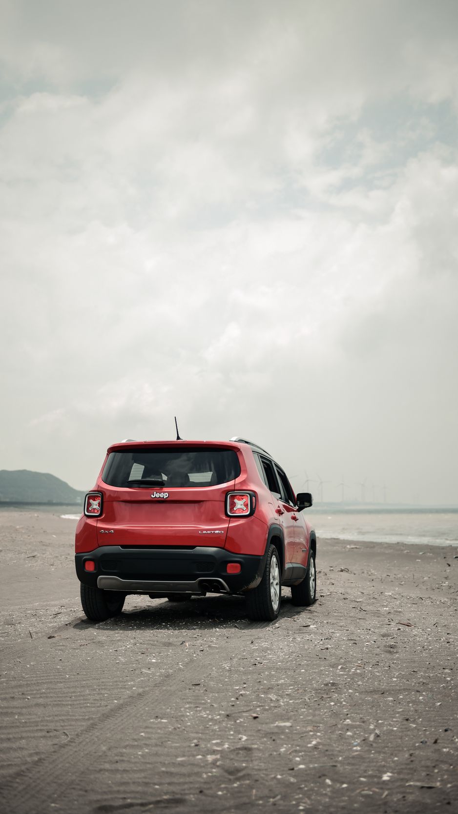 938x1668   Скачать обои 800x1420 jeep renegade limited uk-spec красный вид сбоку iphone se / 5s / 5c / 5 для параллакса HD фона 