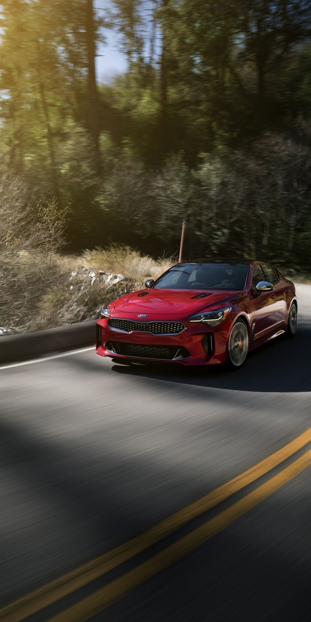 1080x2160 Дорожный красный Kia Stinger 1080x2160 wallpaper | Kia stinger Kia Car парни