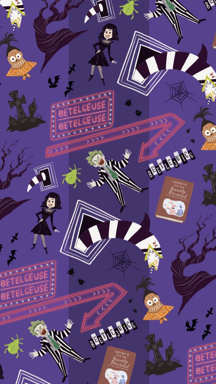 750x1334  Pin от Mayis Rangel on Broadway | Музыкальные обои Beetlejuice Halloween wallpaper iphone