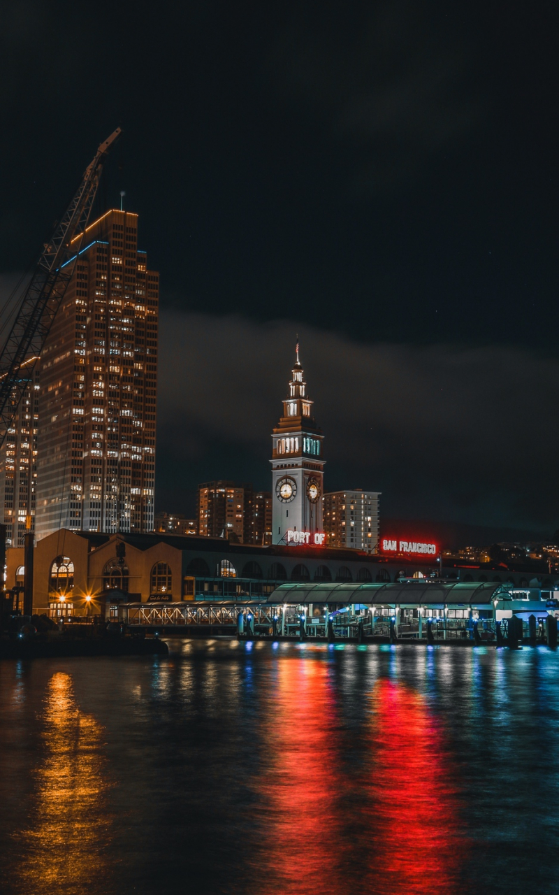 800x1280   Скачать бесплатно обои 938x1668 ночной город, порт, пляж, Сан-Франциско [938x1668] для рабочего стола Мобильный \ u0026 Планшет | Исследуйте 55+ Сан-Франциско Бич Обои | Пляж Сан-Франциско Обои Сан-Франциско 