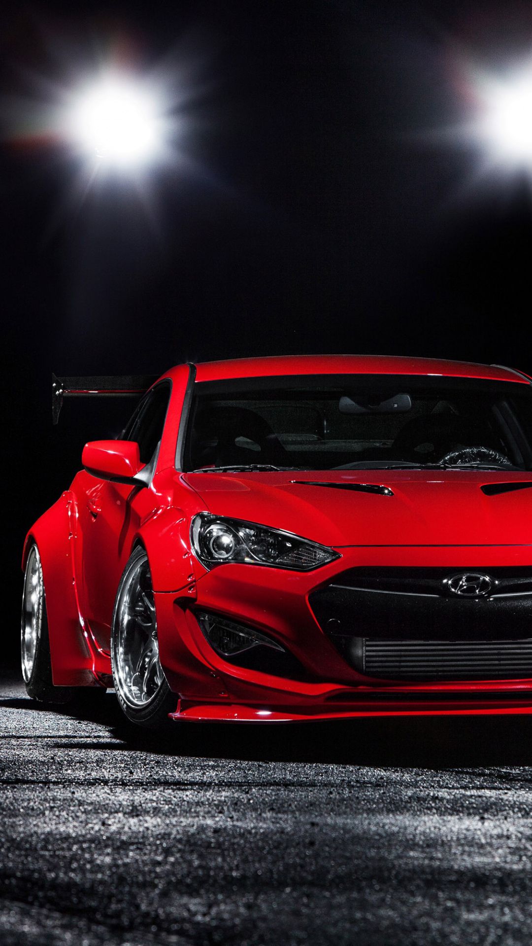 1080x1920  Wallpapers coupe genesis red Hyundai sports car