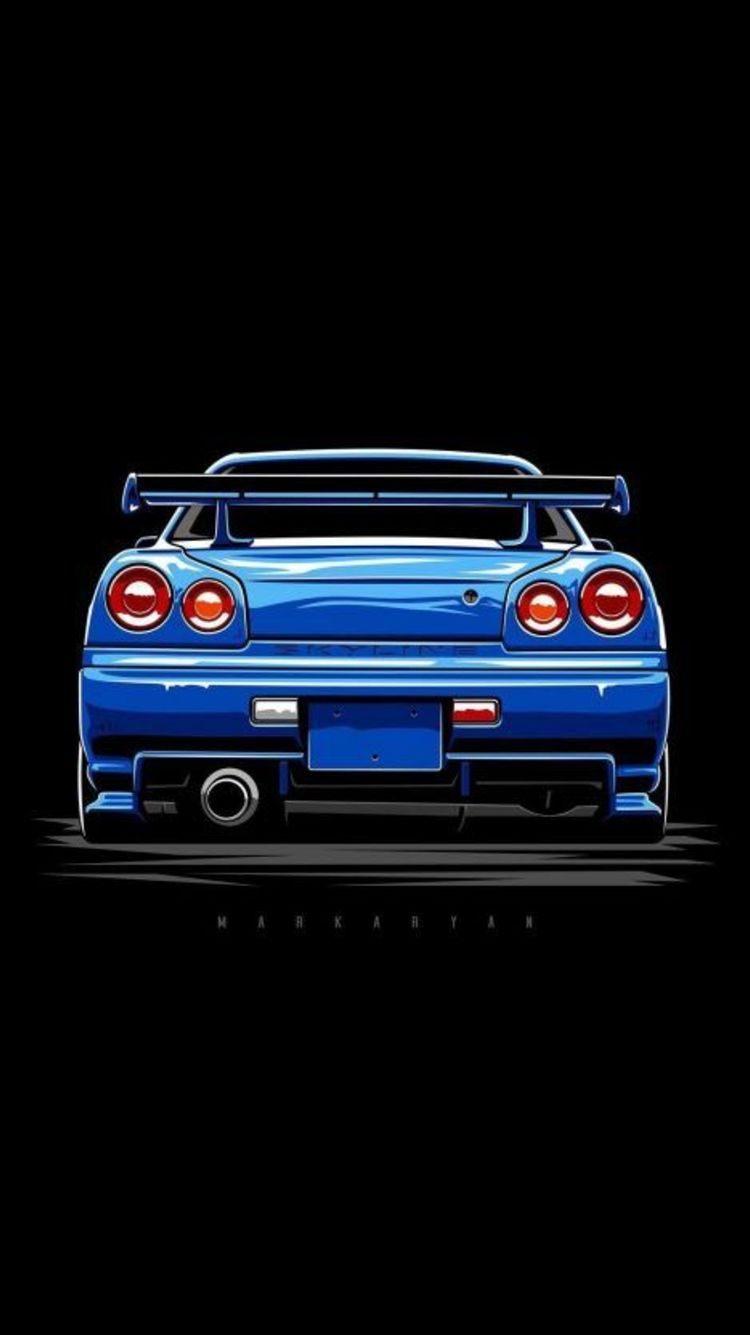 750x1335   Обои Hd Android Tengkorak | Nissan skyline Skyline gtr r34 Nissan gtr обои 