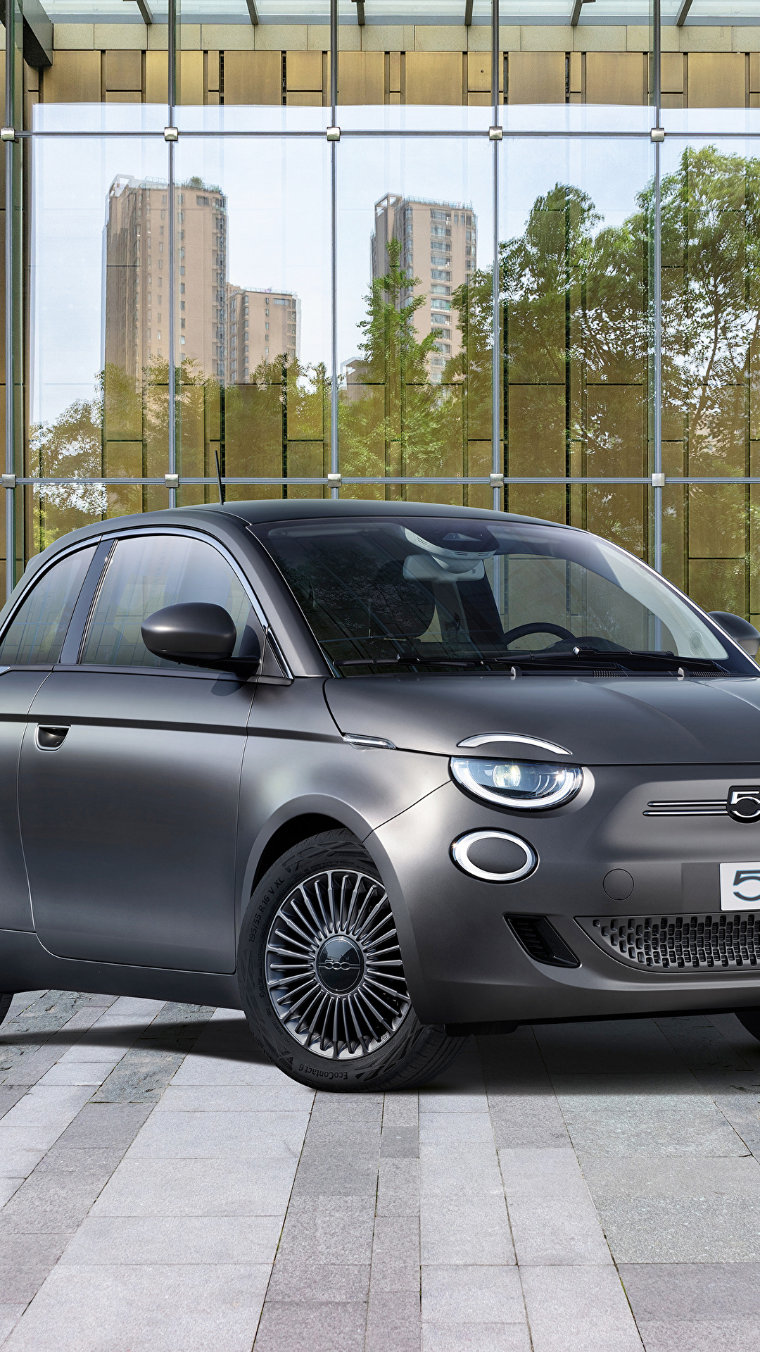 1080x1920   Фотографии Fiat 500 (332) 2020 Серый авто 1080x1920 