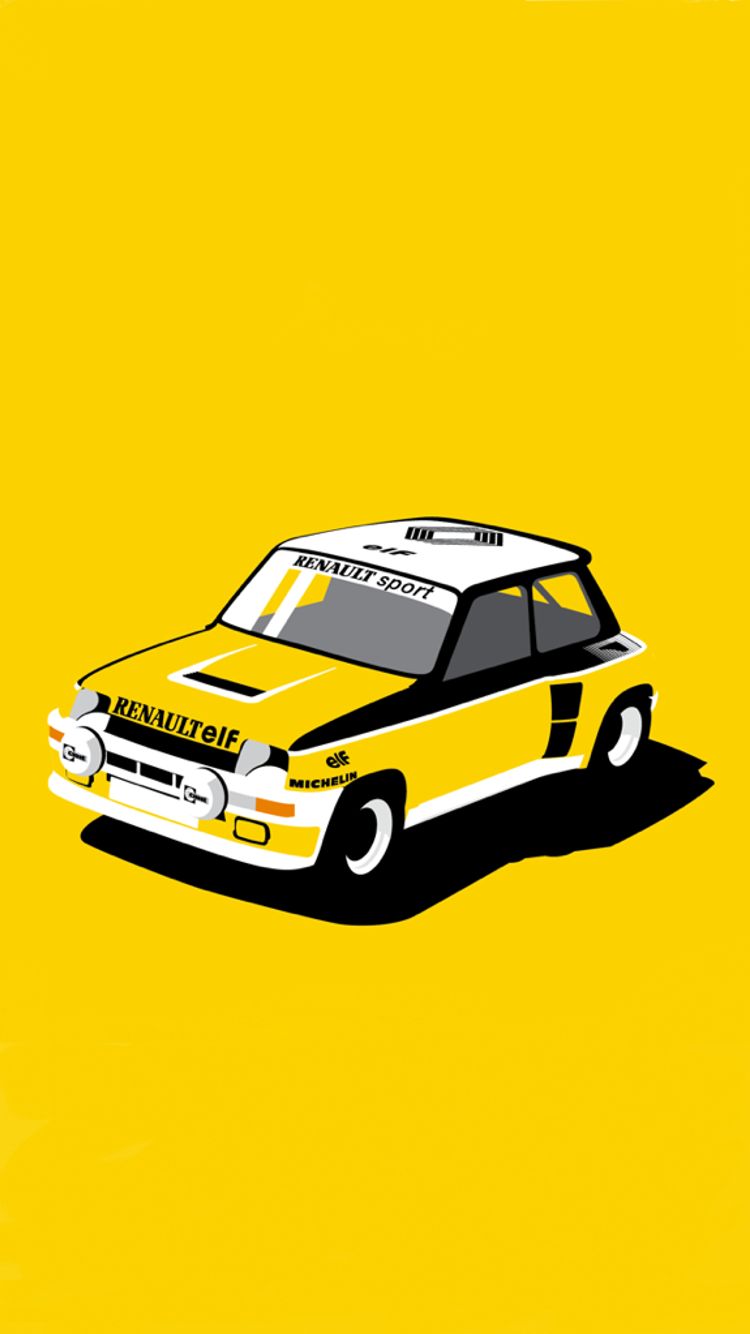 750x1334  Brighten Up Ваша неделя с этим удивительным Renault 5 Turbo Wallpaper