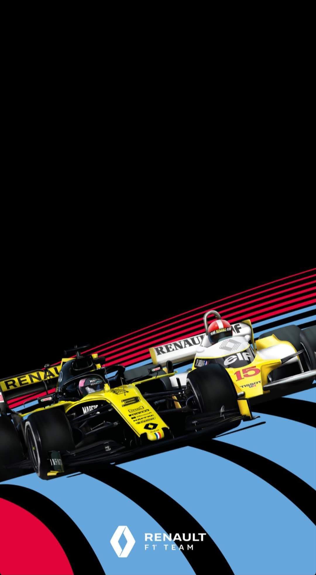 1080x1962  Renault Обои на телефон RS19 и RE10. Предоставлено: Шон Булл. Дизайн: Обои для телефона F1Porn