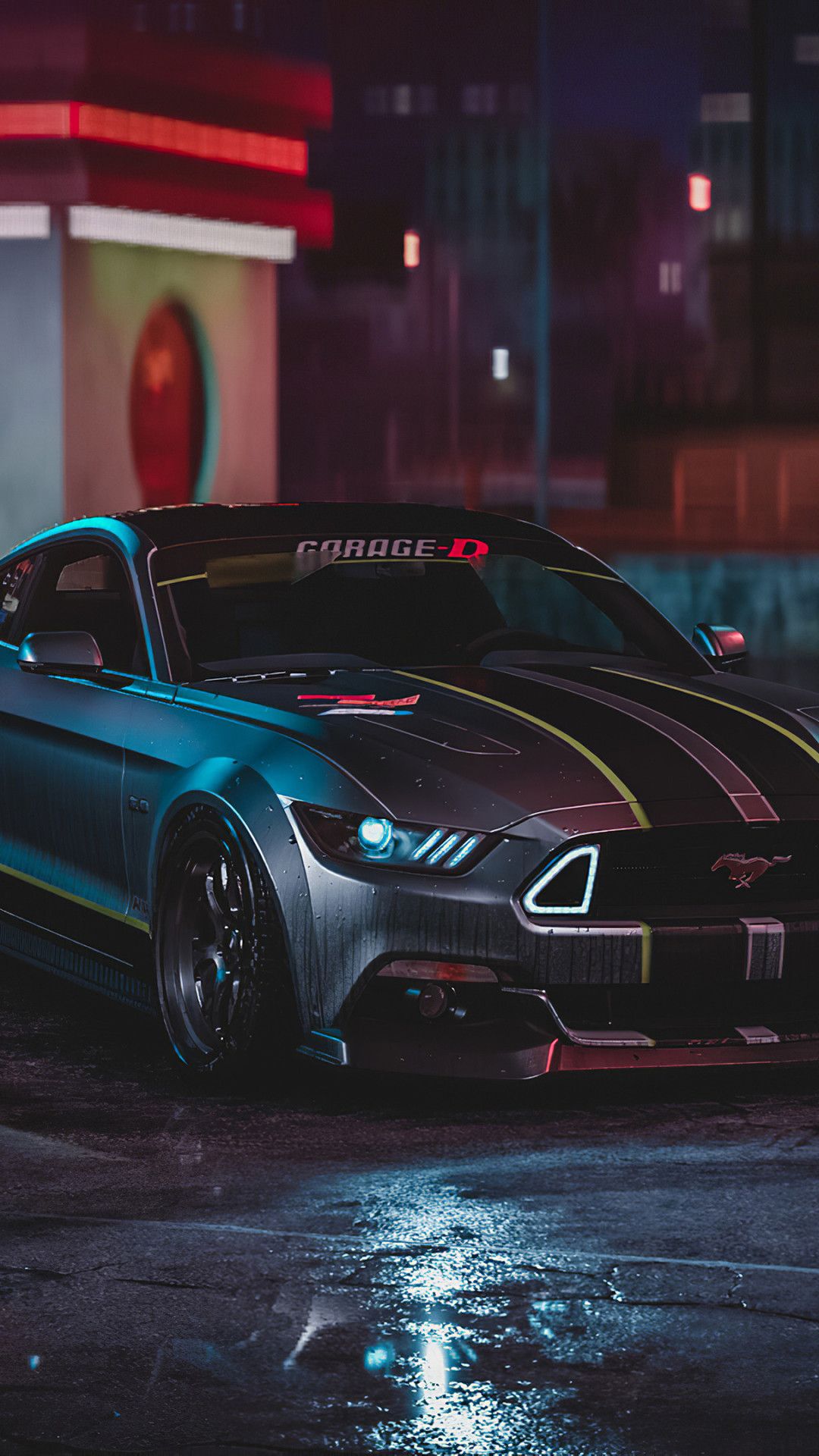 1080x1920 Ford Mustang Gt Neon Harmony 4kel Mobile Wallpaper (iPhone Android Samsung Pixel Mobile Wallpaper (iPhone Android Samsung Pix Mobile) Xiaomi) | Mustang gt Ford mustang обои Ford mustang