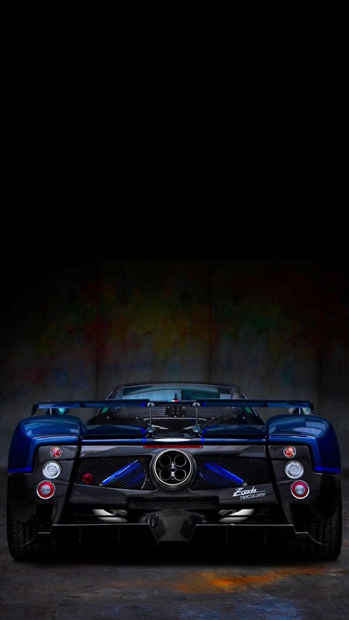 700x1243  Phone обои с выхлопами Pagani Quad