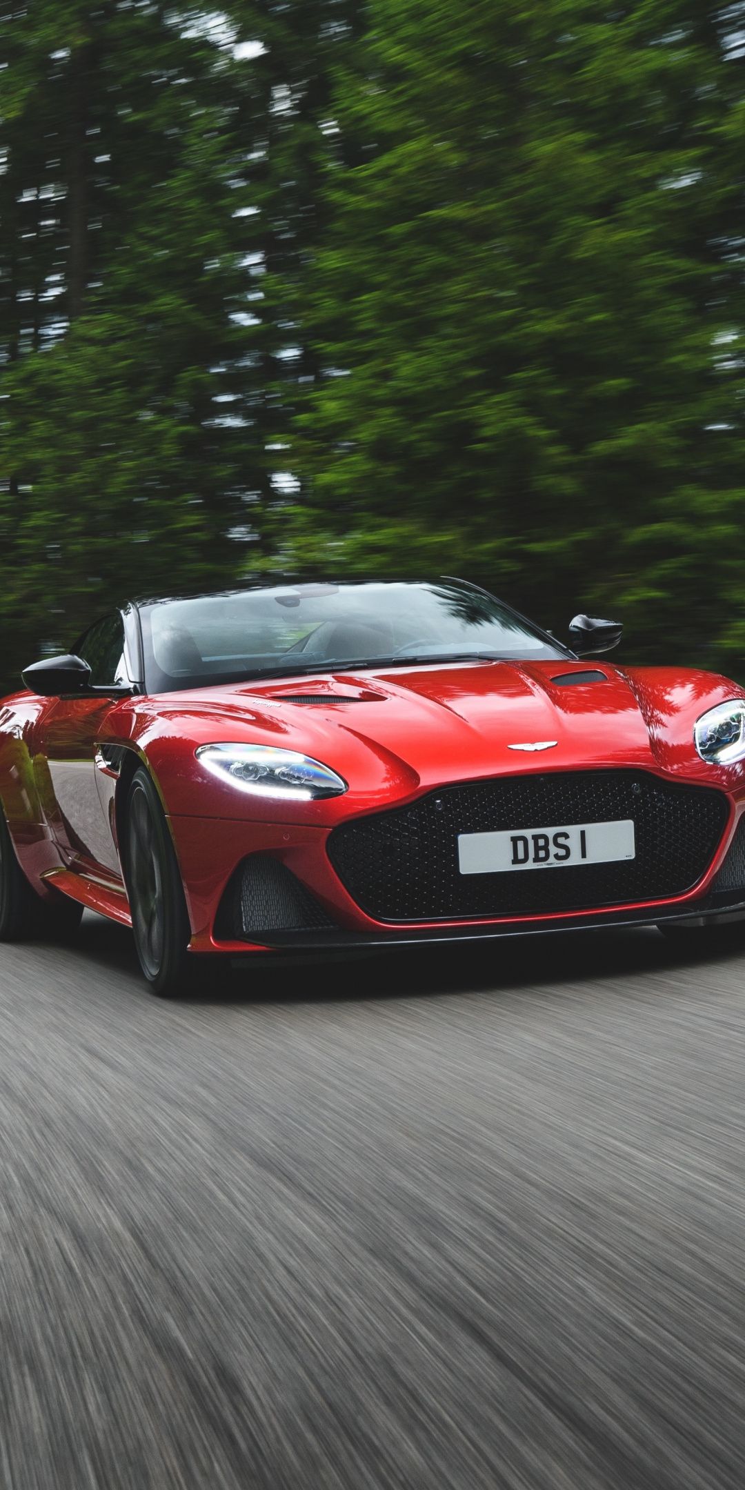 1080x2160   Красный спортивный автомобиль Aston Martin DBS Superleggera 1080x2160 обои | Aston martin dbs Красный спорткар Aston martin cars