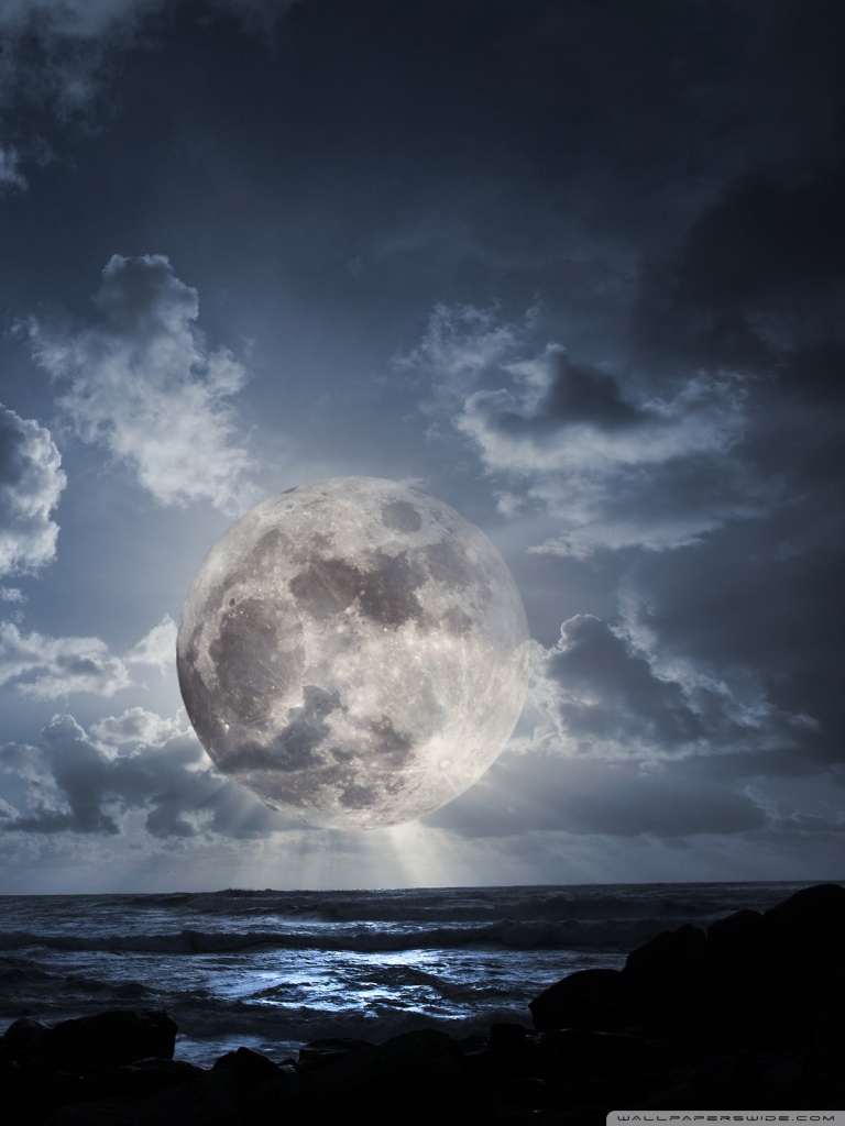 768x1024 Moon Sky Dark Night Nature #iPhone # 6 #plus #wallpaper | Природа iphone обои 