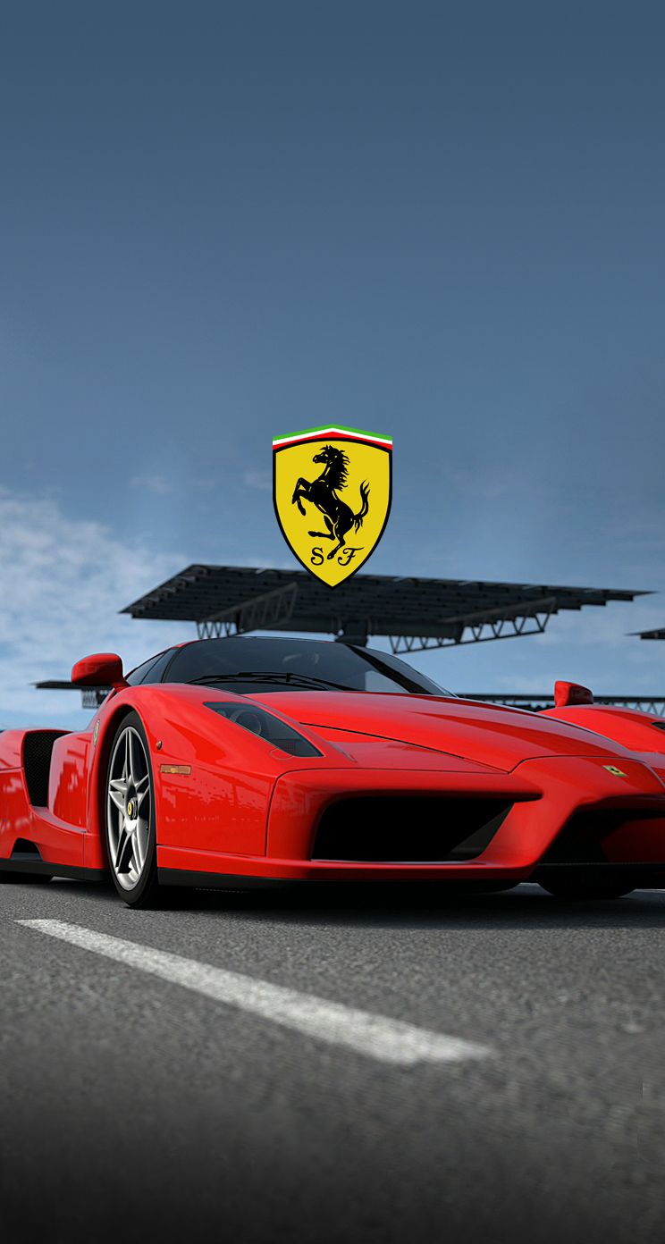 Красный Феррари с логотипом iPhone 5 Parallax Обои (744x1392) | Обои с автомобилями Ferrari Обои для рабочего стола Chevrolet