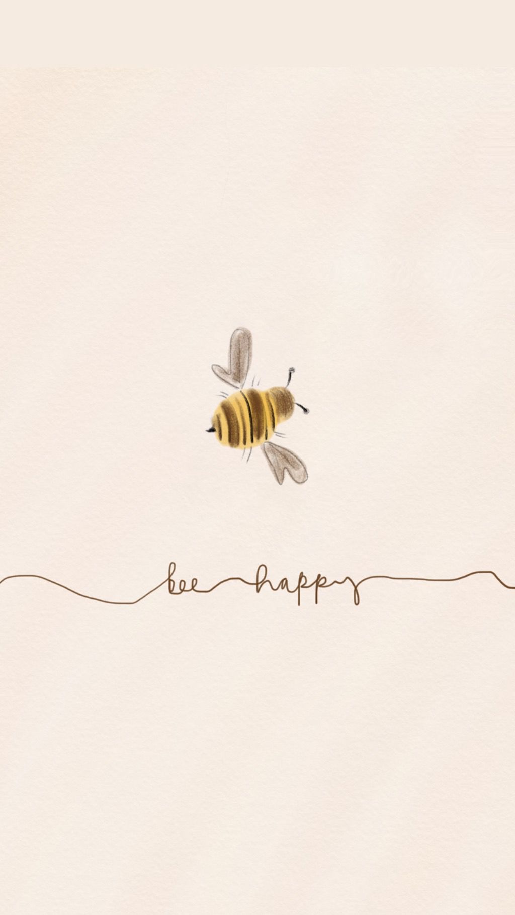 1024x1820  Bee happy ? | Эстетические пастельные обои Весенние обои Заблокированные обои 