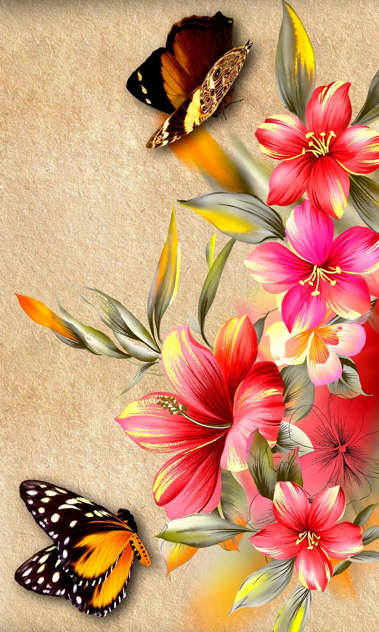 768x1280  Загрузить бесплатно обои для мобильного телефона Гибискус - 2418 - MobileSMSPK.net 