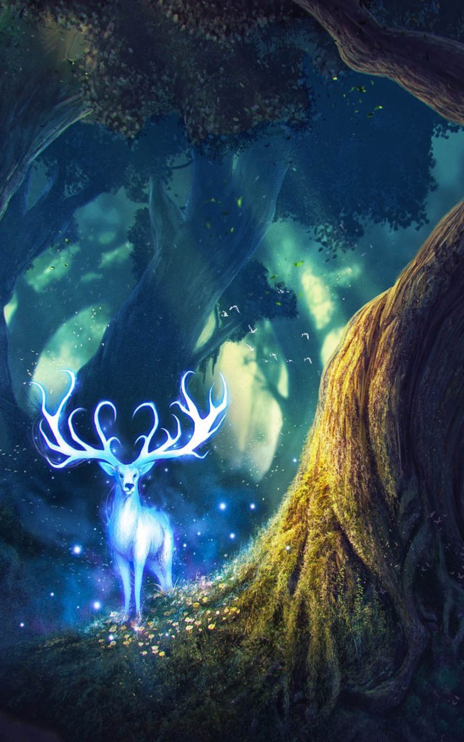 950x1520  Fairy Deer 4K Ultra HD Mobile Wallpaper