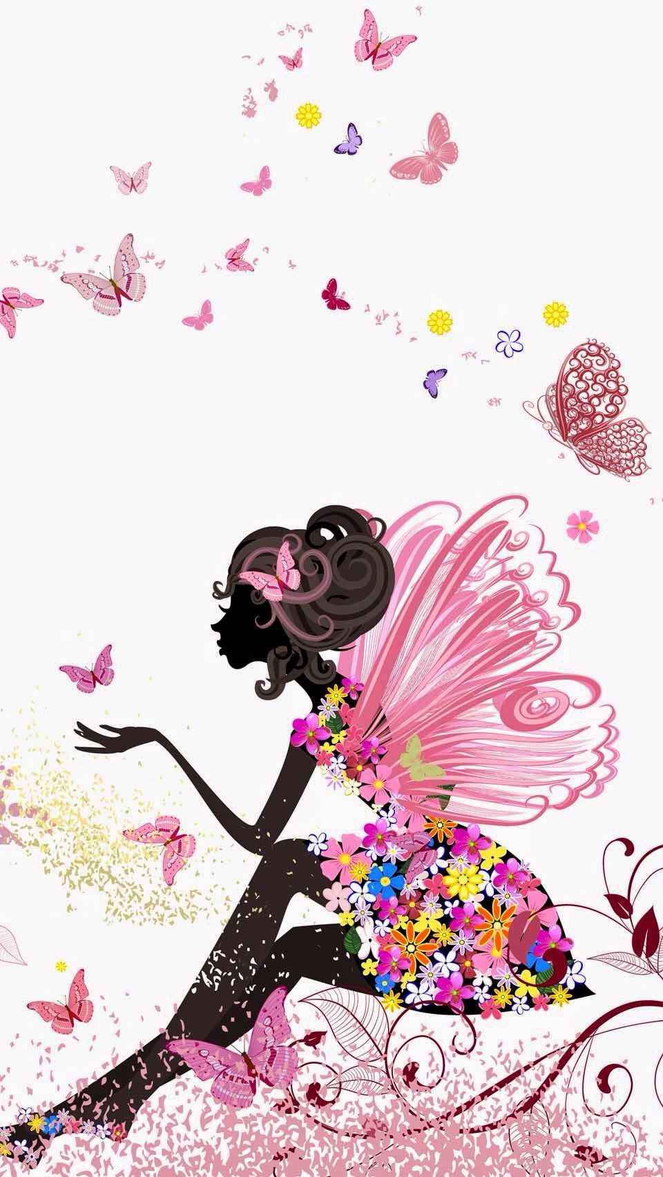 Цветочная Фея с бабочками