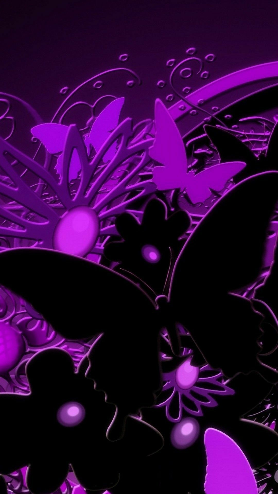 Аниме с бабочками фиолетовый