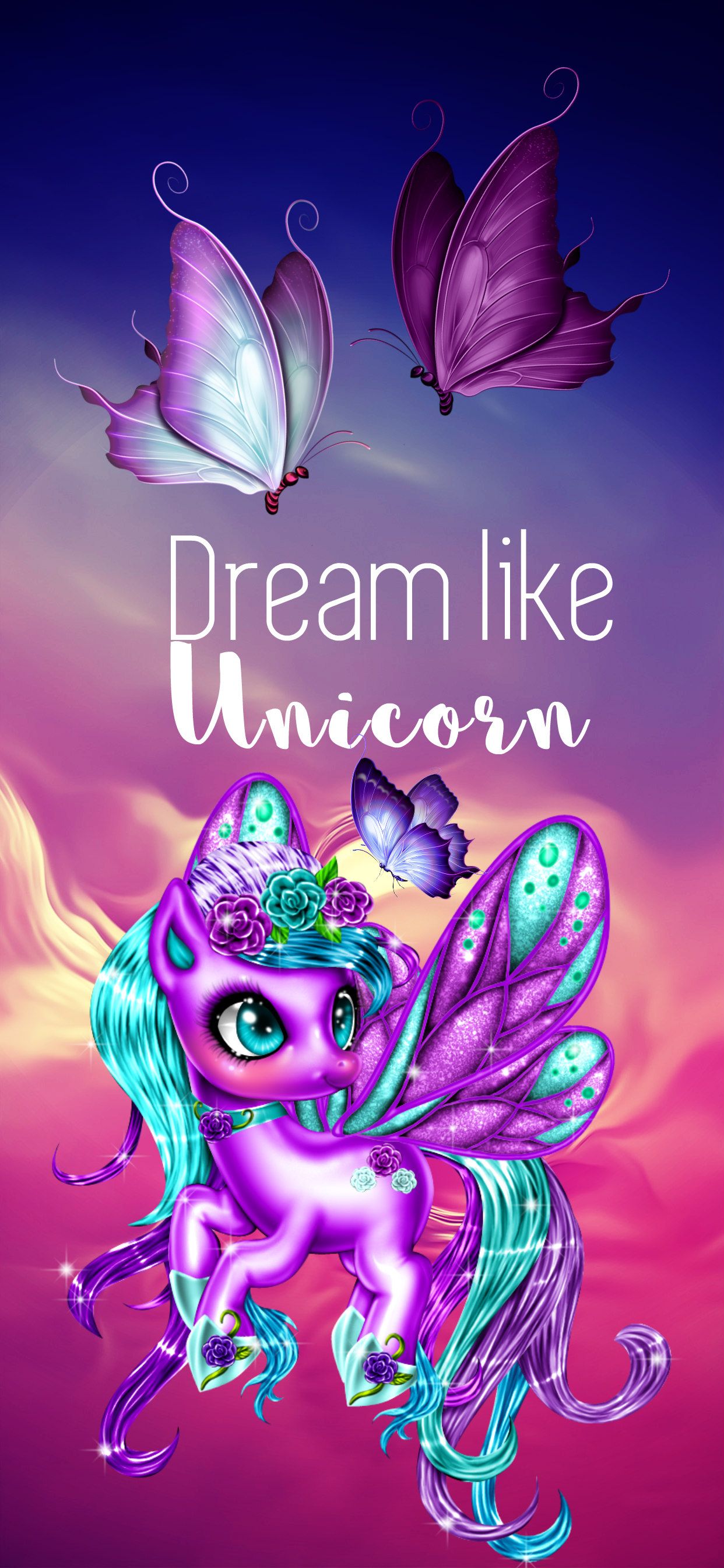 1242x2688   Бабочки \ u0026Unicorn | Обои с единорогами Обои с бабочками Картинки с бабочками 