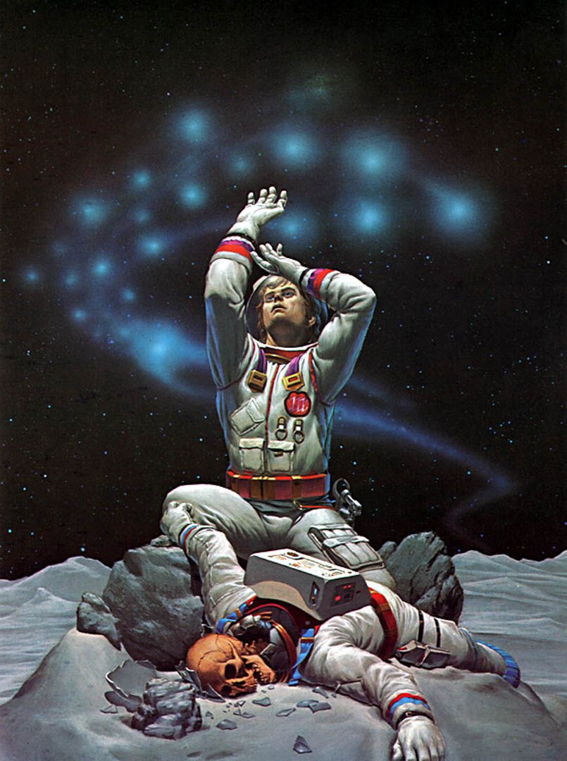 805x1080   Винтажные научно-фантастические обои 