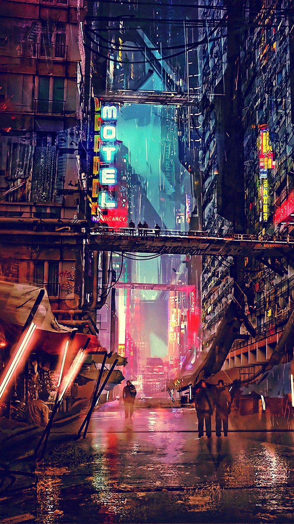 950x1689   Sci-Fi Cyberpunk City 4K Ultra HD Mobile Wallpaper