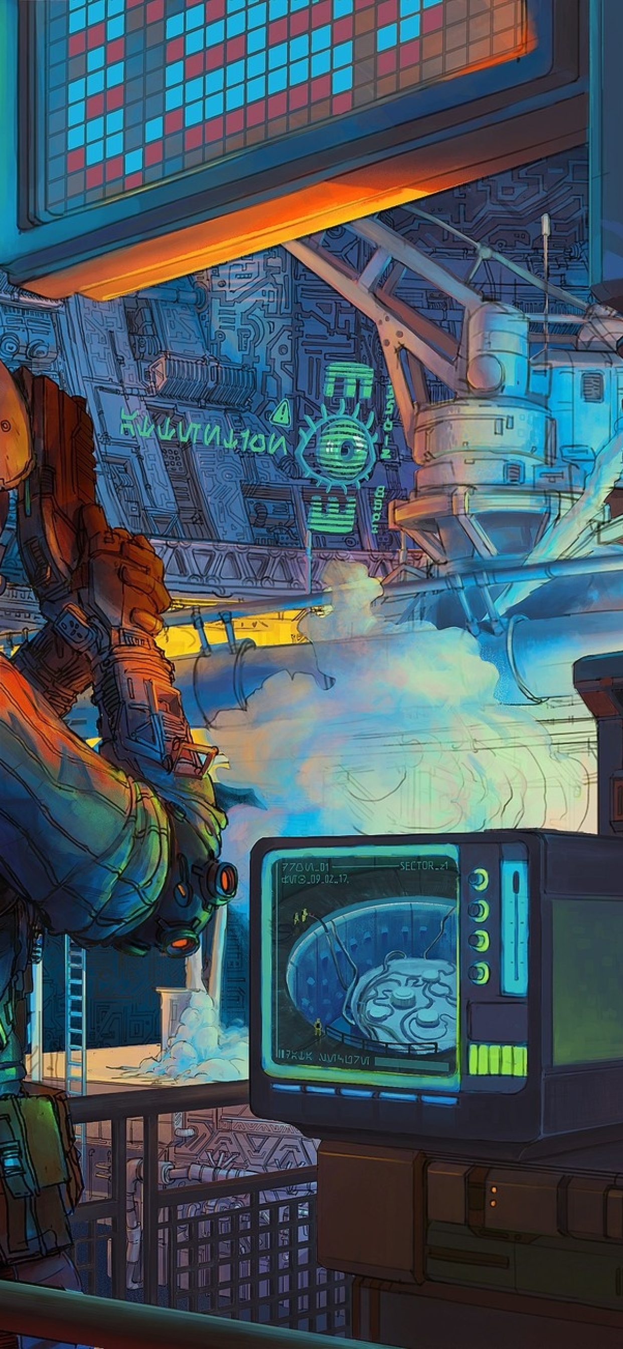 1242x2688  1242x2688 Ретро Лаборатория Scifi Artwork Iphone XS MAX Wallpaper HD Artist 4K Обои Изображения и фон 