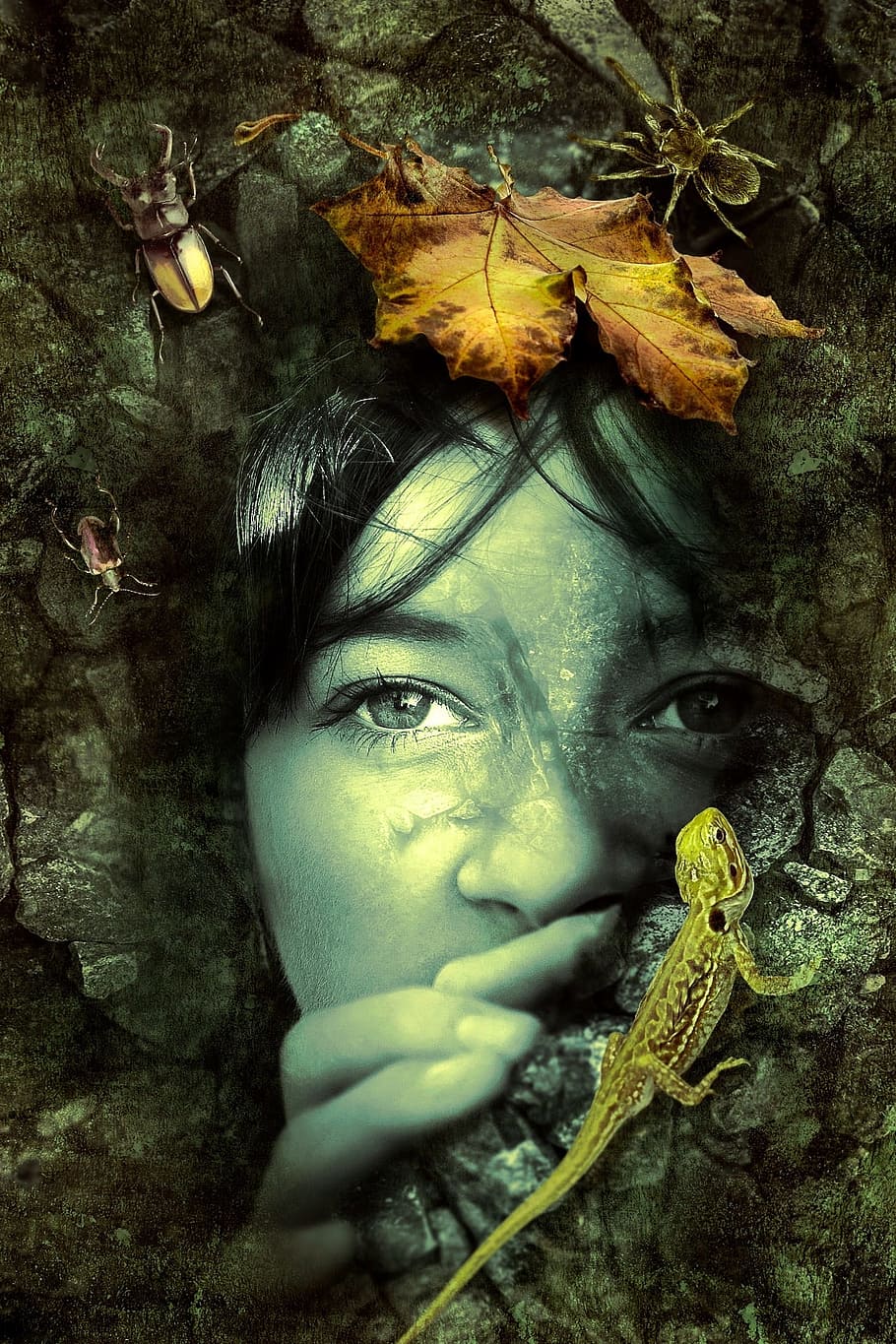 910x1365   HD wallpaper: женское лицо цифровые обои фэнтези сказки мистические | Wallpaper Flare