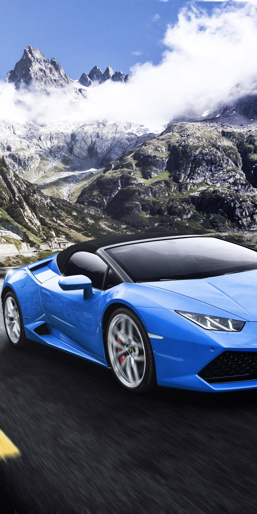 1080x2160  Blue Lamborghini Huracan Sports car 2018 1080x2160 обои | Синий lamborghini Спорткар Lamborghini
