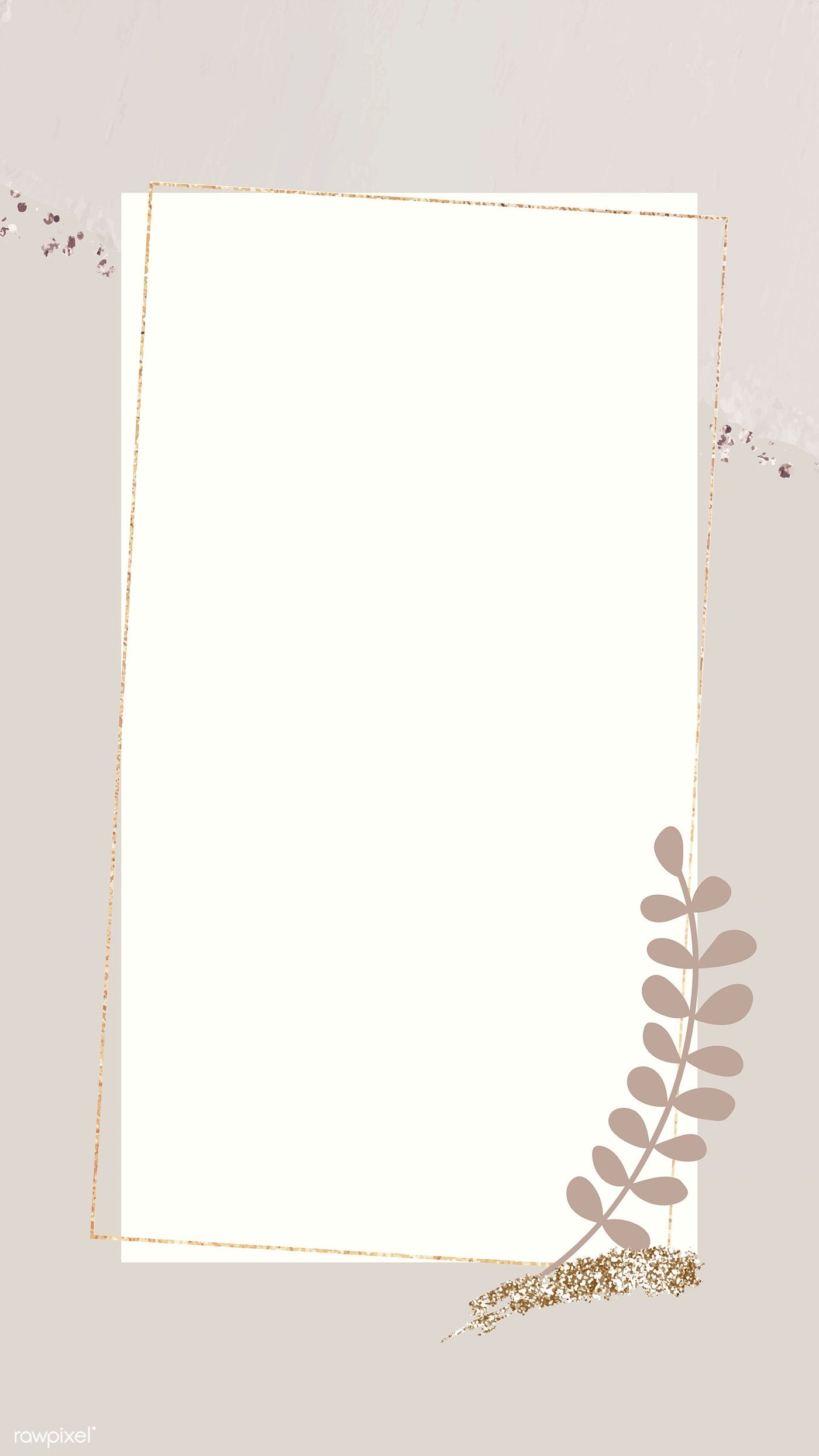 1400x2488   Листовая золотая рамка обои для мобильного телефона вектор | бесплатное изображение от rawpixel.com / marinemynt | Шаблоны обоев для телефонов Телефон обои Вектор бесплатно